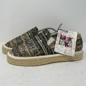 NEW Mukluks Birte Espadrille Flats Sequins Womens Size 9